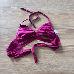Mossimo dark pink criss cross bikini top